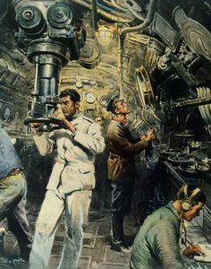 Interior of Submarine, illustration from La Domenica del Corriere, December 28