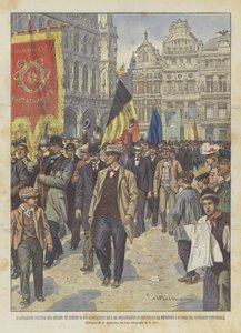 The Political Agitation in Belgium, a Procession of 300 Associations Brings to the Mayor of Brussels ?