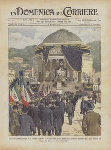 The Anniversary of the Death of King Umberto in Turin, The Popular Function Outdoors on the Steps