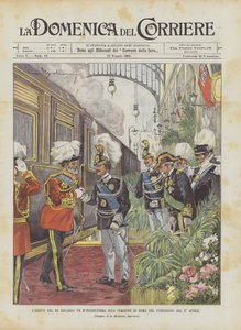 The Arrival of King Edward VII of England at the Rome Station on the Afternoon of April 27 by Achille Beltrame