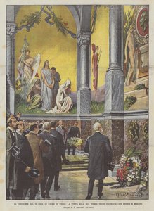 The Ceremony of the 19th in Honor of Verdi, The Visit to His Tomb Recently Decorated with Bronzes and Mosaics