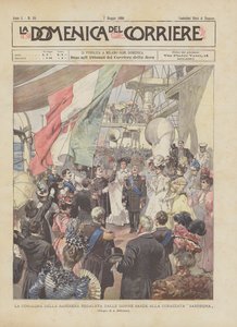 The Presentation of the Flag Gifted by Sardinian Women to the Battleship Sardegna