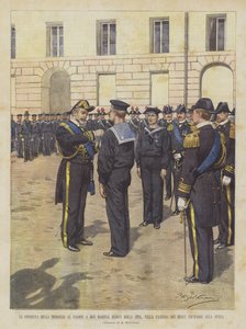 The Awarding of the Medal of Valor to Two Sailors Returning from China, in the Royal Barracks at La Spezia