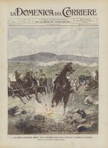 The Anglo-Boer War, Loss of English Artillery in the Battle of Colenso (December 14th) by Achille Beltrame