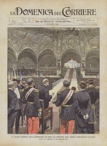 The Solemn Ceremony of Awarding Prizes to Exhibitors at the Paris International Exhibition by Achille Beltrame