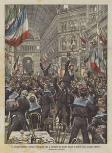 The French Fleet in Naples, the Enthusiasm After the Banquet of Italian and French Sailors in