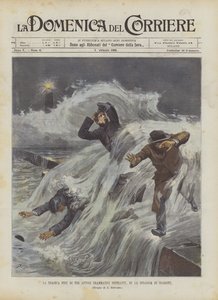 The Tragic End of Three Distracted Dramatic Actors on the Beach of Biarritz by Achille Beltrame
