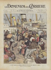 The Sad Departure from Genoa of Peasants from Northern Italy Emigrating to America