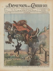 The San Marino car disaster, a car with eight people crashes