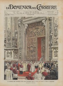 The ceremony of blessing the new magnificent bronze door in the Milan Cathedral (September 8)