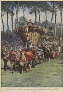 The Grape Festival in Rome, the Picturesque Harvest Parade in Piazza di Siena