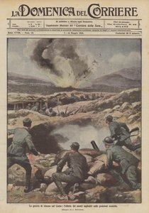 Trench warfare on the Carso, the effect of our explosives on enemy positions