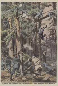The fight in the forests, an assault by our forces on one of the ambush scaffolds set up by...