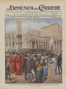 The illness of Pius X, faithful and curious in St. Peter