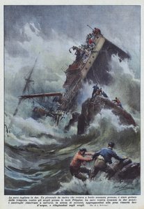 The Ship Cut in Two by Achille Beltrame