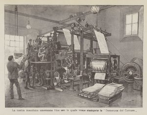 Our American Hoe Machine with Which La Domenica del Corriere is Printed