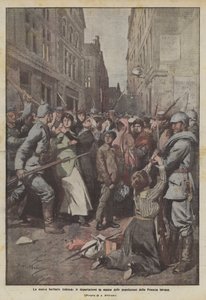 The new German barbarity, the mass deportations of the populations of invaded France by Achille Beltrame