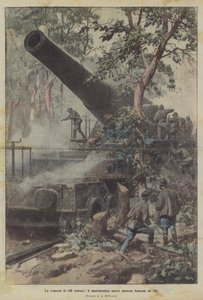 The response to the German 420, the new gigantic French 400 cannon by Achille Beltrame