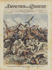 The Bloody Battle of Yen-tai, an Episode Between Russian and Japanese Soldiers Fighting Hand to Hand by Achille Beltrame