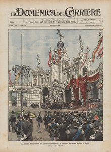 The solemn inauguration of the Milan Exhibition, the ceremony at the honorary entrance to the Park