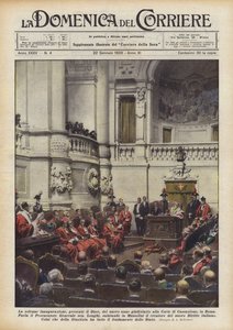 The Solemn Inauguration, Attended by the Duce, of the New Judicial Year at the Court of Cassation in Rome