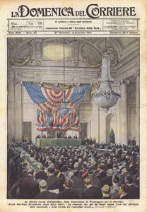 The Historic Scene of the Opening of the Washington Disarmament Conference by Achille Beltrame