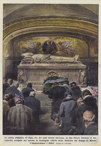 The Final Tomb of Pope Pius XI in the Vatican Grottoes, in St. Peter
