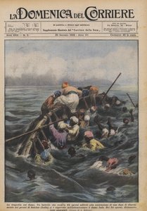 The tragedy on the river by Achille Beltrame