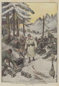 Life at the Camp Behind the Front Lines, Ration Distribution in the High Mountains