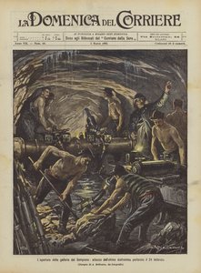 The opening of the Simplon Tunnel, attack on the last diaphragm perforated on February 24