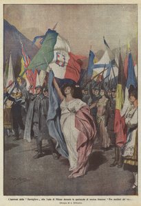 The Apotheosis of the Marseillaise at La Scala in Milan During the French Music Show for the Mutilated of the Face