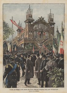 The arrival of the Sovereigns and authorities at Piazza d