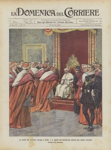 The Celebrations for the Papal Jubilee in Rome, Pope Leo XIII Receives the Greetings of the Sacred College