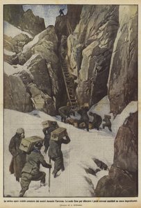 The Arduous Stable Works Completed by Our Men During the Winter