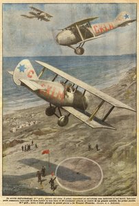 The Innovations of Aviation, Golf Played from the Sky by Achille Beltrame