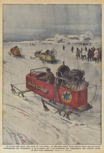 The News of Sport, a Race of Aero-Sleds in Michigan (United States)