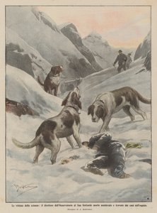 The Victims of Science, the Director of the Observatory at San Gottardo Found Frozen to Death by Achille Beltrame