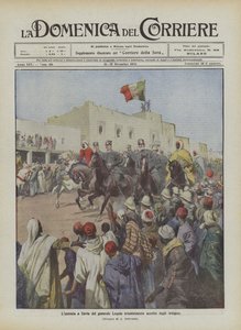 The triumphant entry of General Lequio into Zavia, welcomed by the natives
