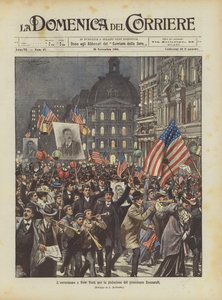Enthusiasm in New York for the Re-election of President Roosevelt by Achille Beltrame