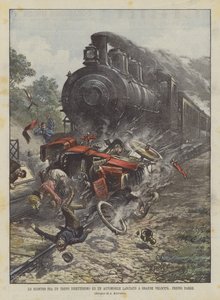 The Collision Between an Express Train and a Car Speeding Near Paris