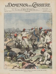 The Battle of Danane, in the Italian Colony of Benadir, Between the Ascari and the Rebel Bimal Tribes by Achille Beltrame