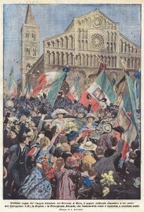 The Last Leg of the Triumphal Journey of the Sovereigns by Achille Beltrame