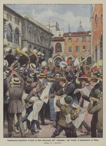 Patriotic Demonstrations in Italy Following the Announcement of the Ultimatum to Turkey, the Demonstration in Milan