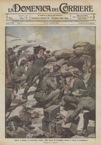 As an Enemy Counterattack Takes Shape, Machine Guns in the Bersaglieri Trenches Spring into Action
