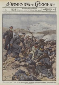 Remarkable Serbian Revenge, Old King Peter Encourages and Enthuses His Soldiers by Achille Beltrame