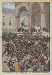 Modern War Trophies, French Cannons Captured by the Germans and Triumphantly Conducted