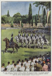 In the Green Amphitheater of Piazza di Siena in Rome, in the Presence of the Duce and One Hundred Thousand Spectators