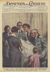 In the Royal Palace of Naples, the Presentation to the Sovereigns of the Newborn Prince Vittorio Emanuele
