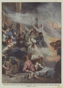 Eighty Russian women burned alive in revenge for agreeing to work for a wage by Achille Beltrame