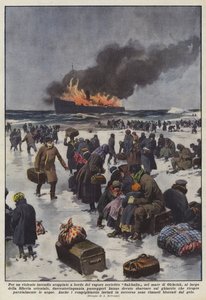 Due to a Violent Fire on Board the Soviet Steamer Sakhalin in the Sea of Okhotsk...